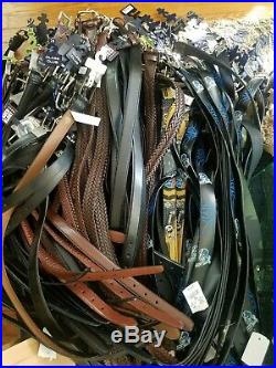 100 Lot Assorted Leather Belts Huge resale collection all NWT