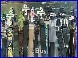 100 Lot Assorted Leather Belts Huge resale collection all NWT