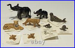 10 Vintage Hagen Renaker Miniature Porcelain ZOO Wild Animal Figurines MINT