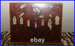 110 all Utica Tool Co pliers plus hardware store display case collectible lot