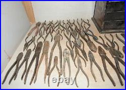 110 all Utica Tool Co pliers plus hardware store display case collectible lot