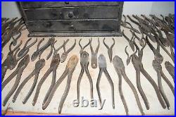 110 all Utica Tool Co pliers plus hardware store display case collectible lot