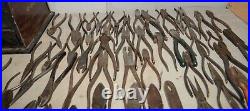 110 all Utica Tool Co pliers plus hardware store display case collectible lot