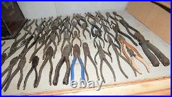 110 all Utica Tool Co pliers plus hardware store display case collectible lot