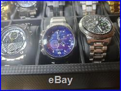 11 watch collection Invicta Bulova Citizen Seiko all in mint condition estate