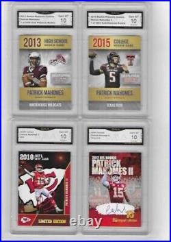 (17) Patrick Mahomes Master Collection All Gma 10 Gem Mint Rc's Mvp Gold+