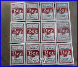 18 Decks Playing Cards Bee No 92 Club Special Mint ALL RED Ohio Made SEALED