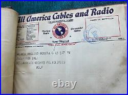 1941 Colombia Lot Cali Israel Germany, TELEGRAMA ALL AMERICA CABLES RADIO