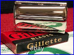 1959 E4 Gillette Fatboy DE Safety Razor MINT++ Outstanding All Around