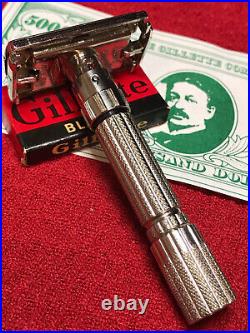 1959 E4 Gillette Fatboy DE Safety Razor MINT++ Outstanding All Around