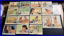 1959 Fleer Indian 35-Card Hi-Grade Lot No Creases All Pictured