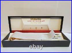 1966 Gillette Aristocrat Gold Plated Adjustable Razor MINT all orig Packaging