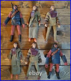 1974 PLANET OF THE APES Orig. MEGO 8 INCH ACTION FIGURE LOT Of 6 All Complete