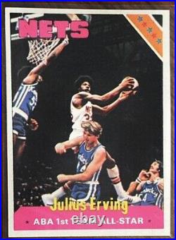 1975 Topps #300 Julius Erving Dr J NY Nets Card NM/MT+ Sharp Centered HOF
