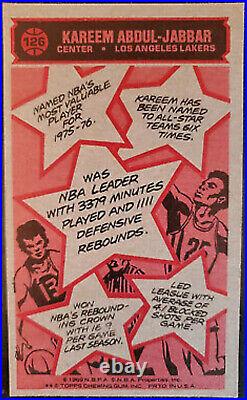 1976-77 Topps Kareem Abdul-Jabbar NBA MVP All Star Hall of Fame Lakers Legend