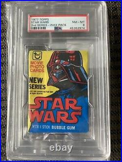 1977-78 Star Wars Topps Series 1-5 All PSA 8 Wax Pack Lot. Rare All 5 Are PSA 8