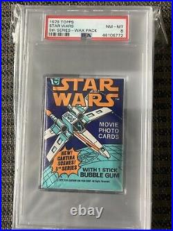 1977-78 Star Wars Topps Series 1-5 All PSA 8 Wax Pack Lot. Rare All 5 Are PSA 8