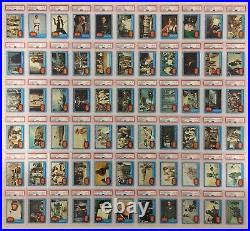 1977 Topps Star Wars Series 1 Blue Full 66 Card Set Lot All Psa 8 / 8.5 / 9