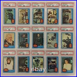 1977 Topps Star Wars Series 1 Blue Full 66 Card Set Lot All Psa 8 / 8.5 / 9