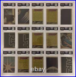 1977 Topps Star Wars Series 1 Blue Full 66 Card Set Lot All Psa 8 / 8.5 / 9