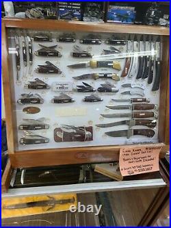 1984 Case xx 37 pc unopened Dealer setup display case with knives all mint