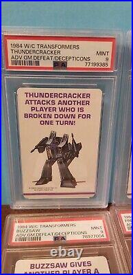1984 PSA RETIRED 10 total DECEPTICONS All MINT 9 Grd G1 Transformers XPRESS SHIP