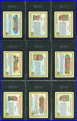 1985 Topps Garbage Pail Kids Series 1 (GPK) Stickers 9-Card Lot All SGC Graded