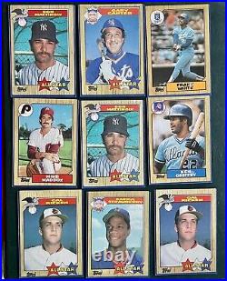 1987 Topps Baseball Card Complete Collection, Allstars, Mattingly, Bonds, Ripken