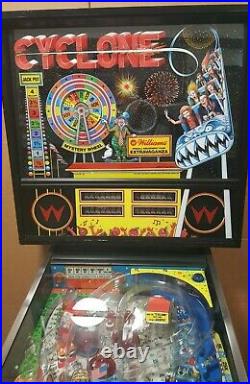 1988 Williams CYCLONE Pinball Machine Home Use Only All Documentation Mint Cond