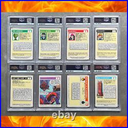 1990 Impel Marvel Universe 8 CARD LOT all PSA 9 Hulk, Dazzler