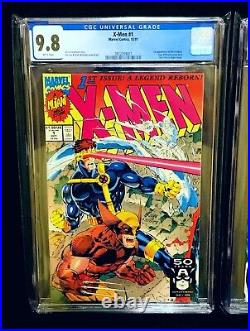 1991 Marvel Comics X-MEN #1 CGC 9.8 All 5 Covers Comic Lot JIM LEE