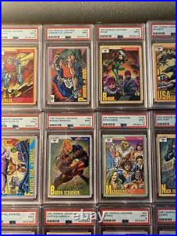 1991 impel marvel universe series 2 lot of 28 Cards ALL PSA 9 mint! Venom