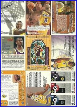 1996-97 Kobe Bryant Rookie Collection 9 Card Lot All Rookies All NM-MN Condition