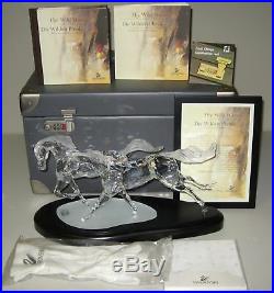 2001 Swarovski Limited Edition WILD HORSES Mint In Box withCOA & All Accessories