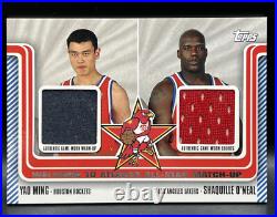 2003-04 Topps Shaquille O'Neal Yao Ming ALL STAR GAME WORN Dual NM+ #wa-17