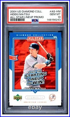2004 UD Diamond Collection All Star Lineup Promo Hideki Matsui PSA 10 Gem Mint 2004 UD Diamond Collection All Star Lineup Promo Hideki Matsui PSA 10 Gem Mint