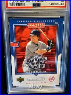 2004 UD Diamond Collection All Star Lineup Promo Hideki Matsui PSA 10 Gem Mint 2004 UD Diamond Collection All Star Lineup Promo Hideki Matsui PSA 10 Gem Mint