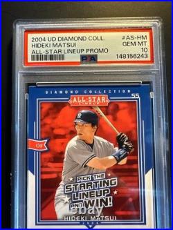 2004 UD Diamond Collection All Star Lineup Promo Hideki Matsui PSA 10 Gem Mint 2004 UD Diamond Collection All Star Lineup Promo Hideki Matsui PSA 10 Gem Mint