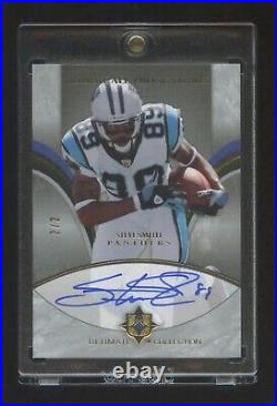 2006 Ultimate Steve Smith All-pro Signatures Gold Auto #d 2/2 Mint Panthers Hof