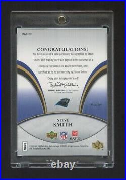2006 Ultimate Steve Smith All-pro Signatures Gold Auto #d 2/2 Mint Panthers Hof