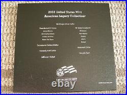 2008 U. S. Mint American Legacy Collection All Proof Coins withProof Bald EagleLQQK