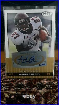 2010 Antonio Brown Autograph Rookie Collection Lot Of 6 Sp's-steelers/raiders