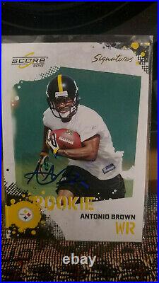 2010 Antonio Brown Autograph Rookie Collection Lot Of 6 Sp's-steelers/raiders