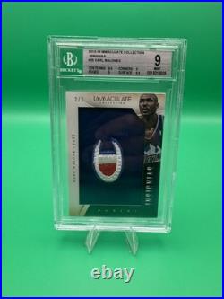 2013 Immaculate Karl Malone INSIGNIAS Champion Logo PATCH 2/2 BGS 9 MINT Jazz