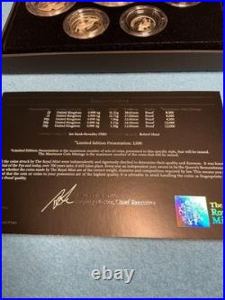 2013 UK Britannia 5 Coin Silver Proof Set with withall Royal Mint OGP