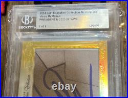 2014 LEAF EXECUTIVE COLLECTION MASTERPIECE Vince McMahon CUT AUTO 1/1 WWE Owner