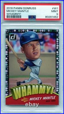 2018 Panini Donruss Whammy! Mickey Mantle #W1 PSA 9 Mint! ALL TIME GREAT! Nice