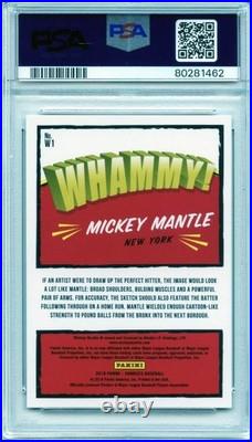 2018 Panini Donruss Whammy! Mickey Mantle #W1 PSA 9 Mint! ALL TIME GREAT! Nice