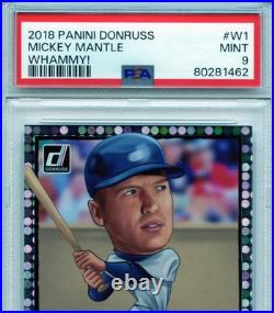 2018 Panini Donruss Whammy! Mickey Mantle #W1 PSA 9 Mint! ALL TIME GREAT! Nice