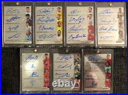 2018 Panini PRIZM World Cup Quad Signatures Full Set of all 7 Autograph Auto